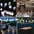 cheap Solar String Lights-1 Pc Outdoor Solar String Lights Waterproof Bubble Ball Light 12M-100 LED Beads Courtyard Garden Lawn Terrace Balcony Villa Halloween  Festival Wedding Decoration Light String 8 Functions