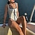 abordables Surf Tankinis &amp; Bikinis-Femmes Maillot de bain 1 pièce Dos Nu Maillot de Bain Patchwork Maillots de Bain Noir Blanche Respirant Séchage Rapide Sans manches - Natation Surf Plongée en apnée Été