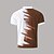 abordables Polo géométrique pour homme-Homme A Ombre Polos à zip Manche Courte Polos Chemises à Col Occasionnel Athleisure Tenue quotidienne Impression 3D Été Bleu Marron