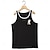 baratos Tops de ginásio-Homens Malha Íntima Top de colete camisa sem manga camisa muscular Sem Manga Gola Redonda Verão Coqueiro Esportes Moda Confortável Imprimir Casual Praia Preto Branco Verde Top Tee para Homens