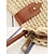 ieftine Genți Poștaș-geantă crossbody pentru femei din paie țesută cu curea din piele - geantă elegantă în stil boho pentru vară, plajă și ieșiri casual