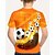 tanie 3D sporty i gry dla chłopców-Dla chłopców 3D Piłka nożna Podkoszulek T-shirt Krótki rękaw Lato Wiosna Moda Podstawowy Dzieci 4-12 lat Półgolf Na zewnątrz Codzienny Regularny
