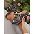 abordables Zuecos y sandalias de mujer-Mules con correa de hebilla recortada y bordado para mujer: zapatos casuales florales de inspiración vintage, ideales para paseos de primavera y estilo diario.