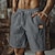 baratos Retrô-Homens Calção Shorts de linho Shorts de verão Shorts de praia Shorts largos Com Cordão Cintura elástica Perna reta Tecido Conforto Respirável Comprimento do joelho Ao ar livre Casual Diário Estilo