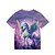 preiswerte Mädchen 3D Cartoon-Mädchen 3D Einhorn T-Shirt Kurzarm Sommer Frühling Mode Basic Kinder 4-12 Jahre Rundhalsausschnitt Outdoor Lässig Täglich Normale Passform