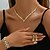 baratos Conjuntos de Jóias-Conjunto de Jóias 3 Imitações de Diamante 1 Colar 1 Bracelete Brincos Mulheres Personalizada Luxo Doce Adorável Clássico Amor Precioso Conjunto de jóias Para Casamento Convidado do casamento