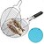 cheap Grills &amp; Outdoor Cooking-Round Portable BBQ Grill Basket, Stainless Steel Fish Grill Rack with Removable Secure Locking Handle, Grill Accessories for Outdoor Grill Vegetables Fishes Shrimp