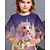 voordelige Meisje&#039;s 3D-tekenfilm-Voor meisjes 3D Eenhoorn T-shirt Lange mouw Lente Herfst Modieus Basic Kinderen 4-12 jaar Strakke ronde hals Buiten Casual Dagelijks Normale pasvorm