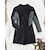 billige Utslett vakter-Dame Rash-guard One-Piece Badetøy UV Solbeskyttelse UPF50+ Langermet Badetøy Badedrakt Forside Glidelås Svømming Surfing Strand Vannsport Ensfarget Sommer Vår Høst