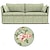 billige Sofatrekk-Sofatrekk i 100 % bomull, egnet for Backsälen-sofa, blomstermotiv, vattert