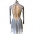 abordables Vestidos de Patinaje Artístico-Vestido de patinaje artístico Mujer Chica Patinaje Sobre Hielo Vestidos Verde Gris Espalda Abierta Teñido Halo Malla Alta elasticidad Entrenamiento Competición Ropa de Patinaje Clásico Cristal