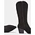 abordables Fiesta Nocturna-Botas vaqueras con diamantes de imitación para mujer: botas de fiesta negras hasta la rodilla con punta puntiaguda y tacón de bloque para festivales de música y eventos nocturnos.