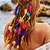 billige Tilbehør til hårstyling-Boho regnbue indiske pannebånd hippie fjærhodeplagg justerbart langt fjærhårtilbehør for kvinner og jenter