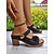abordables Sandales Décontractées-sandales à talons fleuries pour femmes – style mule décontracté avec détails creux sculptés, talon épais confortable, idéal pour les fêtes de jardin