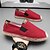 abordables Chaussures sans lacets &amp; mocassins-Chaussures espadrilles rouges à enfiler pour hommes avec semelle en jute - chaussures d&#039;été confortables et à la mode pour un usage quotidien