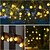 cheap Solar String Lights-1 Pc Outdoor Solar String Lights Waterproof Bubble Ball Light 12M-100 LED Beads Courtyard Garden Lawn Terrace Balcony Villa Halloween  Festival Wedding Decoration Light String 8 Functions
