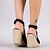 ieftine Sandale de Damă-Pentru femei Sandale Mărime Plus Size În aer liber Birou Zilnic Mată Vară Cataramă Platformă Pană Toc Platformă Pantofi vârf deschis Casual minimalism Plimbare Piele nubuc Piele de Căprioară Imitație