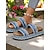 economico Infradito da Vacanza-sandali infradito intrecciati blu boho da donna – pantofole etniche con plateau per vacanze al mare e outfit estivi casual