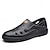 abordables Sandalias de Vacaciones-Sandalias de piel marrón para hombre con diseño de corte transpirable: calzado cómodo para verano, playa y actividades al aire libre.