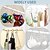 cheap Shower Curtains-Shower Curtain Hooks, 12 Pcs Shower Curtain Rings, Durable Rust Proof Black Shower Curtain Hooks, Shower Rings for Curtain, Double Glide Shower Curtain Hooks for Shower Curtain Rods