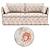 billige Sofatrekk-Sofatrekk i 100 % bomull, egnet for Backsälen-sofa, blomstermotiv, vattert