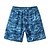 baratos Calções Elite Masculinos-Homens Calção Shorts de praia Com Cordão oceano Abstrato Arte abstrata Respirável Secagem Rápida Comprimento do joelho Ao ar livre Férias Casa Férias Estilo Étnico Azul Céu Azul Marinha Com Stretch