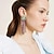 abordables Boucles d&#039;oreilles-Femmes Boucles d&#039;oreilles clous Frange à pompons Forme soleil Précieux Élégant Mode Personnalisé Diamant Imitation Des boucles d&#039;oreilles Bijoux Vert Pour Mariage Soirée Travail 1 Paire