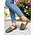 abordables Sandalias planas de mujer-Zapatos de pescador de piel sintética verde para mujer con tira en el tobillo: planos casuales vintage para jardín, patio o recados de verano.