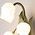 preiswerte Wandleuchten-5-flammige Maiglöckchen-Wandleuchte, grüne Glockenblumen-Wandleuchte mit Milchglasschirmen, Bauernhaus-Wandlampe für Schlafzimmer, Wohnzimmer, Flur