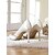 cheap Formal-Women&#039;s White Satin Pointed Toe Wedding Heels with Crystal Rhinestone - Elegant High Heel Bridal Pumps for Bride Ceremony and Evening Reception