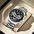 abordables Relojes mecánicos-Reloj de lujo para hombre, cronógrafo, resistente al agua, luminoso, con fecha, de pulsera, deportivo para exteriores, de acero inoxidable, de cuarzo.