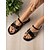 economico Sandali Eleganti-sandali piatti da donna con cinturini bianchi e design incrociato - scarpe estive slip-on minimaliste per appuntamenti casual e outfit quotidiani