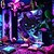 billige Blacklight -billedvev-Blacklight Vev Som Lyser I Mørket Glow Party UV Reaktiv Katt Trippy Tåkete Hengende Veve Veggkunst Mural Stue Soverom