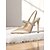 economico cocktail-Scarpe con tacco a spillo da donna in raso color champagne con strass - eleganti tacchi a spillo a punta per cocktail party e occasioni formali