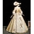 abordables Robes-ancien Rococo Renaissance Maxi Robe Normal Juliette Princesse Mariée Plissé Volanté Princesse Col rond Déguisement Femmes Halloween Carnaval Mascarade Soirée Halloween Performance Adultes