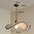 billige Øslys-LED-pendellampe varm hvid 35 cm moderne køkkenø-lampe, justerbar pendelbelysning til køkkenø, sortguld LED-lysekrone til spisestue, soveværelse, mini-pendelspots (1-pak)