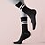 cheap Tennis Accessories-Sports Socks Tennis Socks 1 Pair Women&#039;s Socks Breathable Tennis Basketball Running Jogging Pickleball Sports Stripes Cotton Black White Blue
