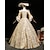 abordables Robes-ancien Rococo Renaissance Maxi Robe Normal Juliette Princesse Mariée Plissé Volanté Princesse Col rond Déguisement Femmes Halloween Carnaval Mascarade Soirée Halloween Performance Adultes