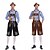 levne lederhosen-Oktoberfest Úbory Lederhosen Tričko Bavorský Mnichov Louky Pánské Karneval Pivní festival Tradiční Styl Tkanina