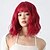 baratos Perucas Sintéticas sem Touca-Peruca feminina cacheada para festa, peruca de cabelo curto vermelho da moda com franja, peruca de cabelo ondulado fofa com rede de cabelo para mulheres, uso diário para festas
