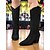 abordables Fiesta Nocturna-Botas vaqueras con diamantes de imitación para mujer: botas de fiesta negras hasta la rodilla con punta puntiaguda y tacón de bloque para festivales de música y eventos nocturnos.