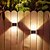 cheap Outdoor Wall Lights-Solar Wall Lights Outdoor Stainless 6LED Waterproof Wall Lamp for Balcony Patio Courtyards Fence Lamps Nighttime Decor Easy Instal Garden Decor Solar Outdoor Wall Light