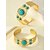 billige Ferietilbehør-Vintage gullmansjettarmbånd med turkise steiner til dame – justerbar armring i bohemsk stil for damer, ideell for uformelle antrekk, fester og sommerfestivaler