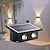 cheap Outdoor Wall Lights-Solar Wall Lights Outdoor Up and Down Lights 4 Lamp Beads (Up 4/Down 4) Waterproof Outside LED Wall Washer Lighting for Step Wall Fence Yard Patio Garden Walkway Porch Decorations