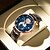 voordelige Mechanische Horloges-herenhorloge mode luxe sport heren polshorloge waterdicht lichtgevend leer datum quartz horloges