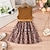 preiswerte Casual Kleider-Kinder Mädchen Kleid Blumenkleid Schmetterling Blume Ärmellos Outdoor Lässig Knotenbinde Mode Niedlich Polyester Knielang Freizeitkleid A Linie Kleid Sommer Frühling Ab 4 Jahren Rosa Wein Purpur