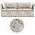 billige Sofatrekk-Sofatrekk i 100 % bomull, egnet for Backsälen-sofa, blomstermotiv, vattert