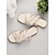economico Sandali Eleganti-sandali piatti da donna con cinturini bianchi e design incrociato - scarpe estive slip-on minimaliste per appuntamenti casual e outfit quotidiani