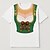 economico Magliette-Oktoberfest Stampa Dirndl T-shirt bavarese Monaco Tedesco Grafico Per Per donna Adulti Birra Oktoberfest Stampa 3D Casual Quotidiano