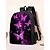 baratos Mochilas para Crianças e Adolescentes-Mochila escolar com estampa de borboleta para meninas, conjunto de 3 peças com lancheira térmica e estojo - leve e estiloso para o ensino fundamental e médio, viagens ou piqueniques